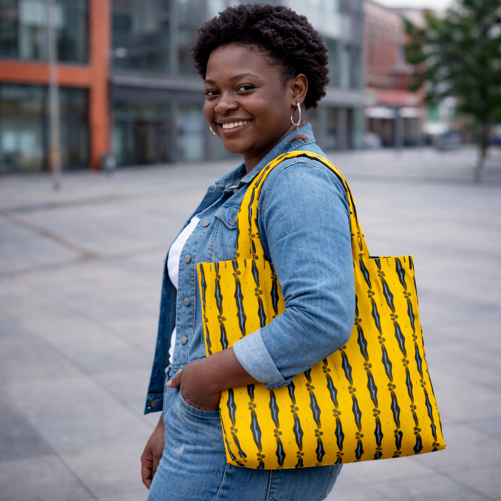African print tote bag