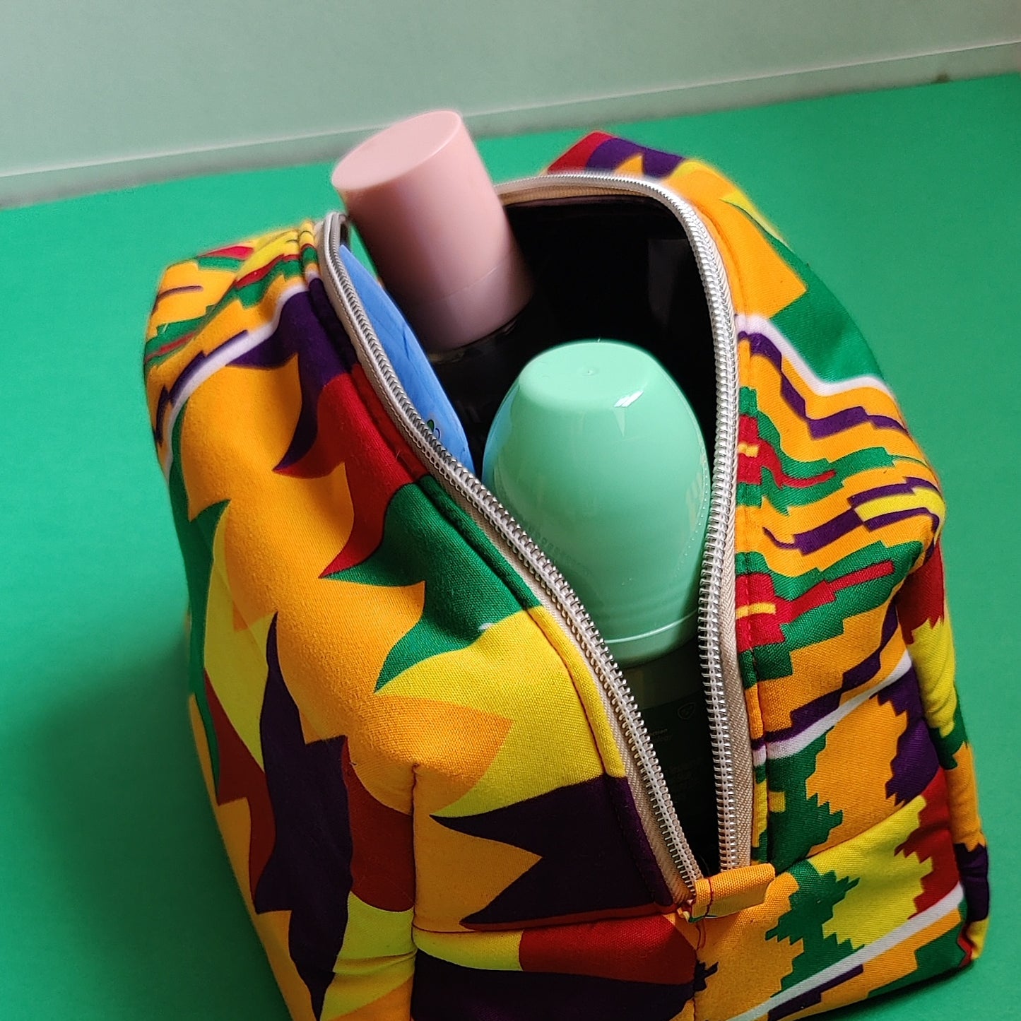 African Print Makeup Bag
