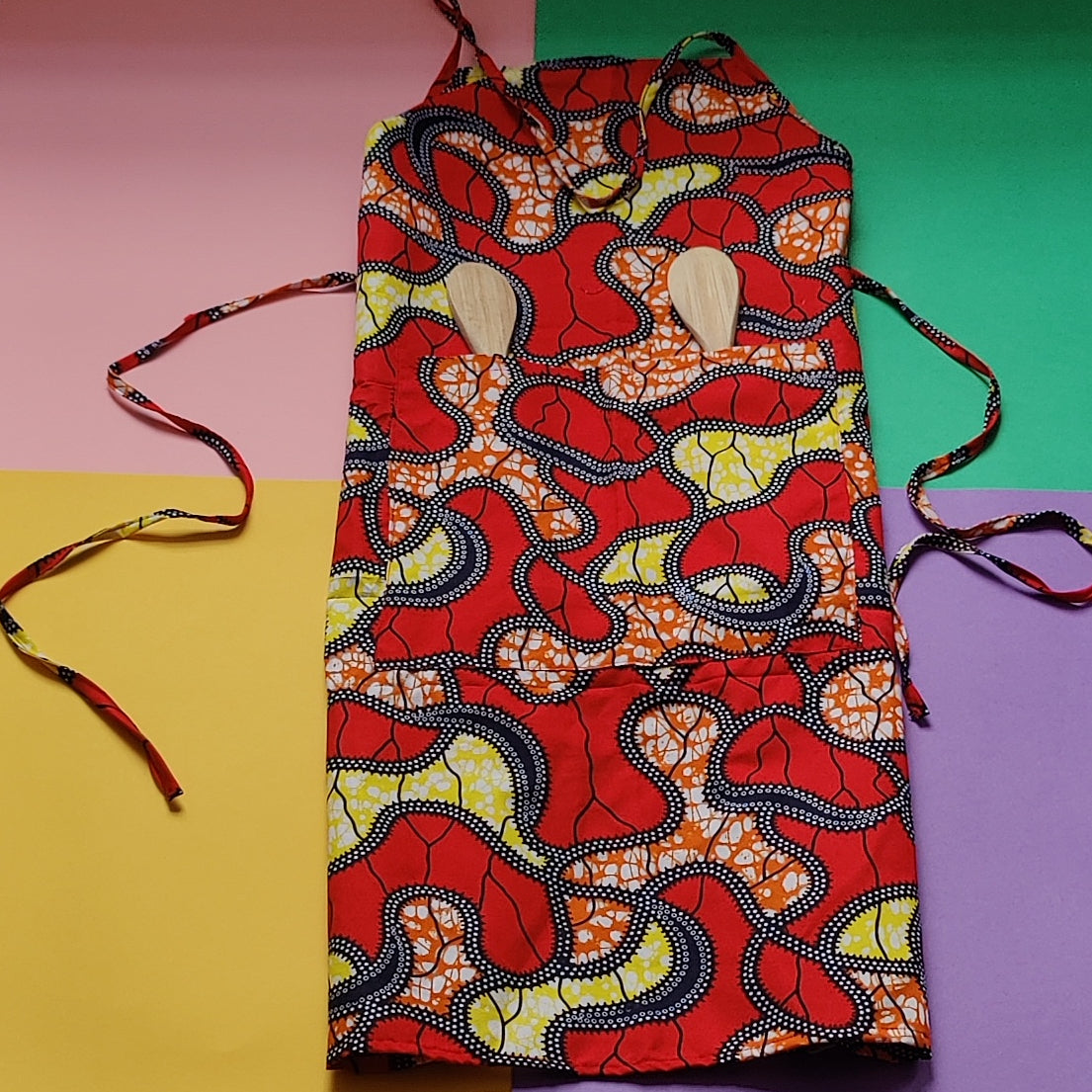 Kitchen Apron with African Print