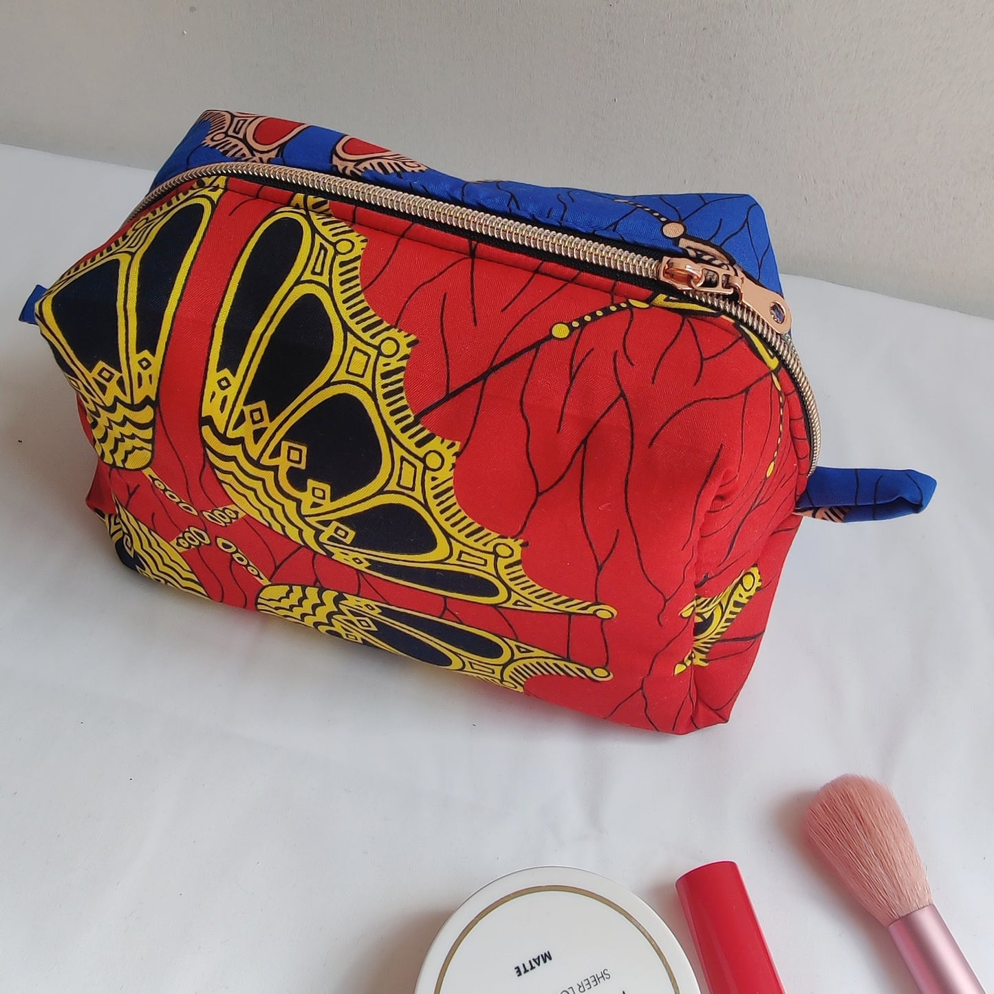African Print Makeup Bag