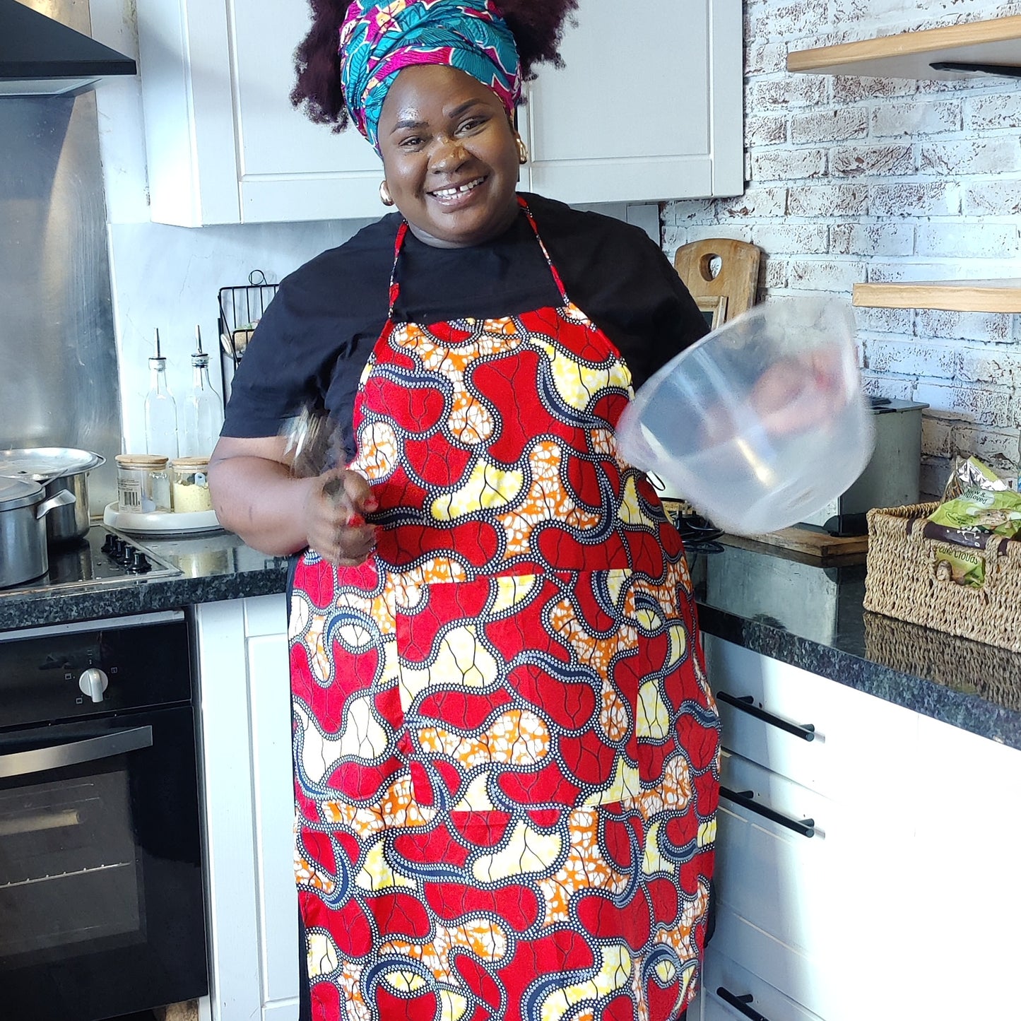 Kitchen Apron with African Print