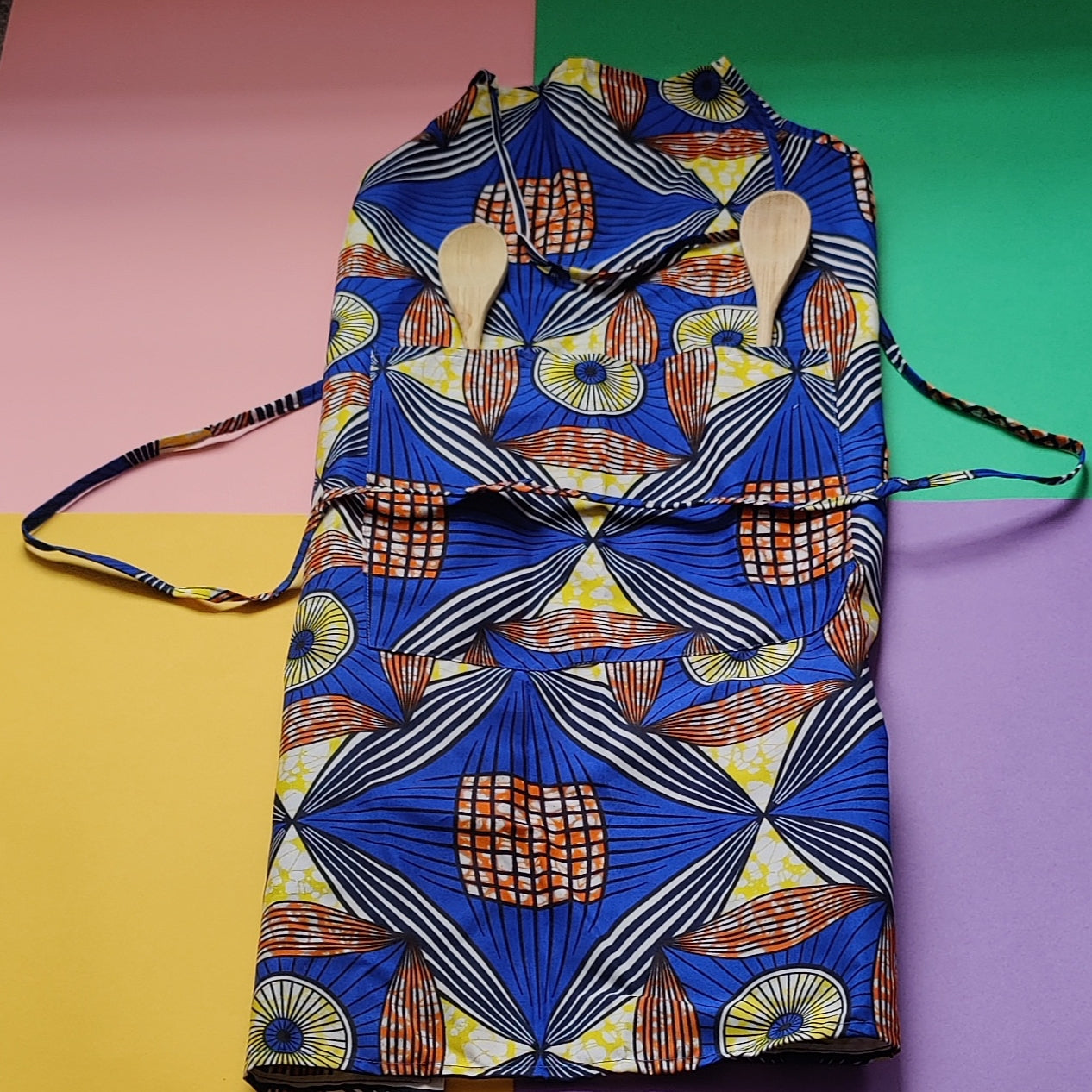 Kitchen Apron with African Print