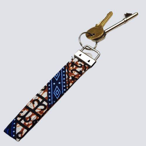 Blue Keychains African Print