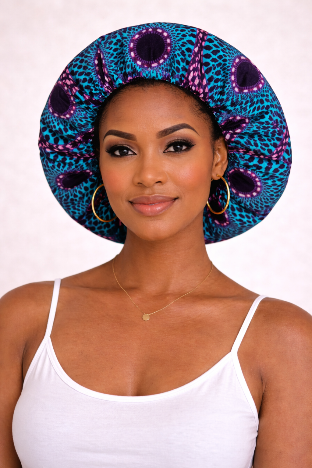 African Print Bonnet