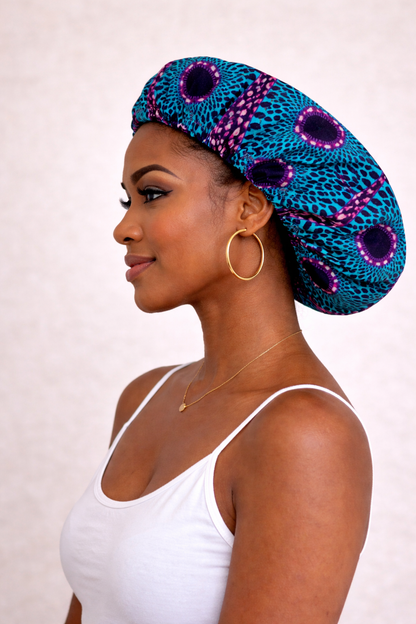 African Print Bonnet