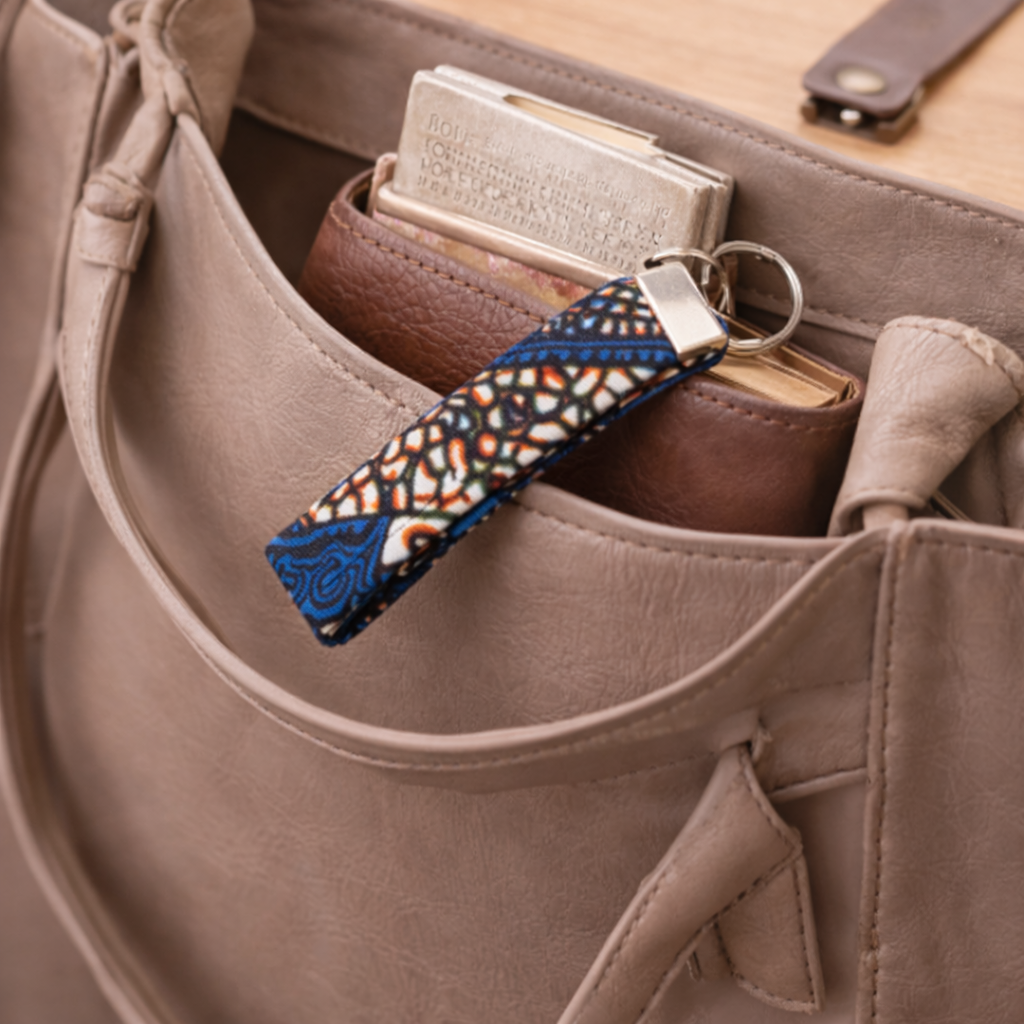 Blue Keychains  African Print