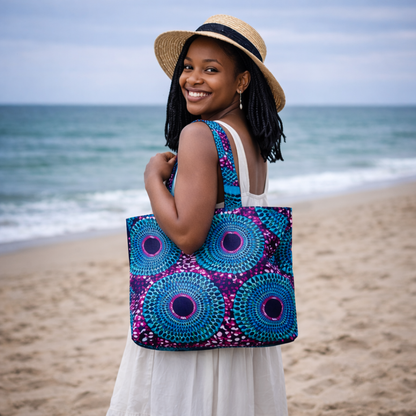 African print tote bag