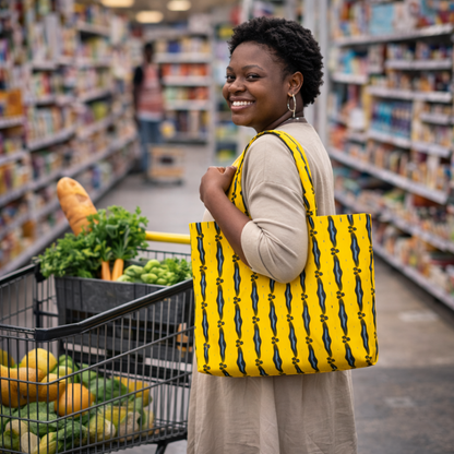 African print tote bag