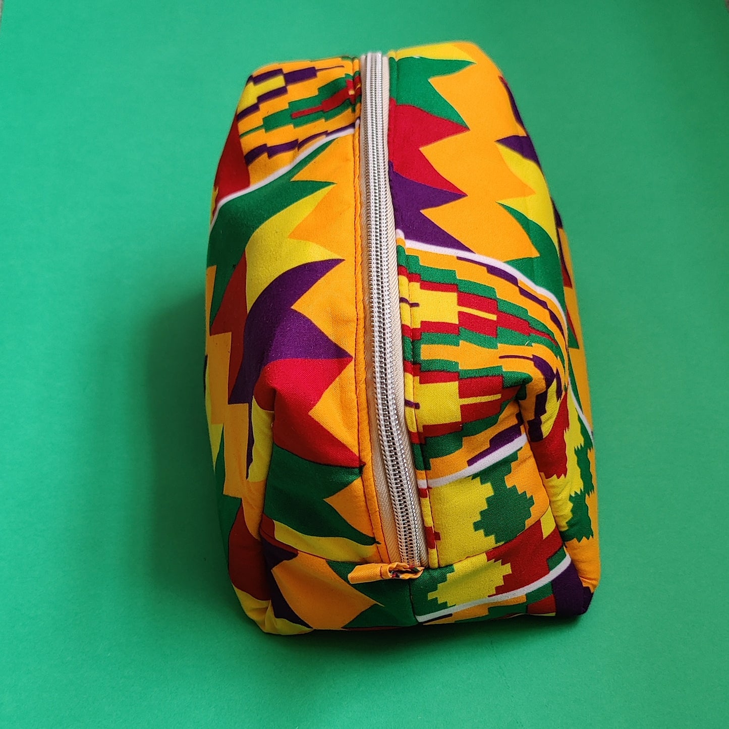 African Print Makeup Bag