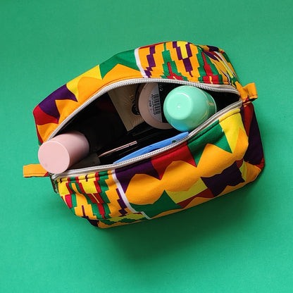 African Print Makeup Bag