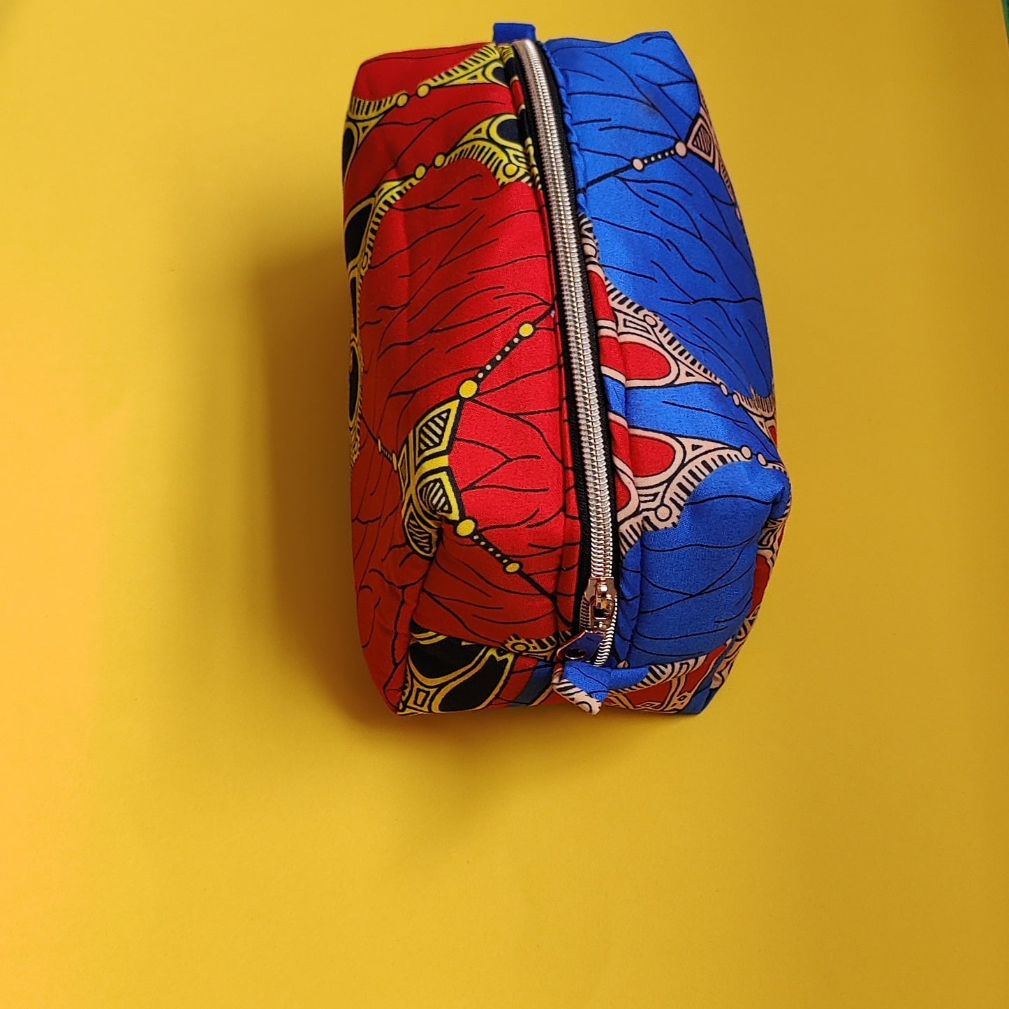African Print Makeup Bag