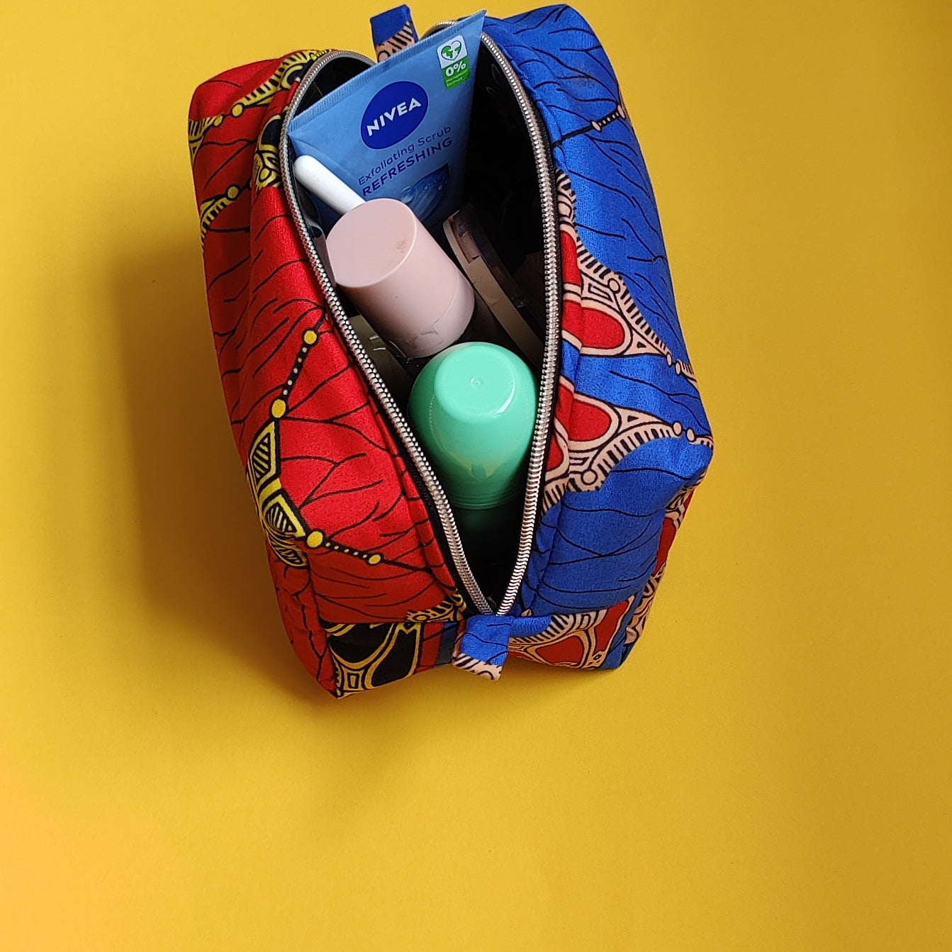 African Print Makeup Bag
