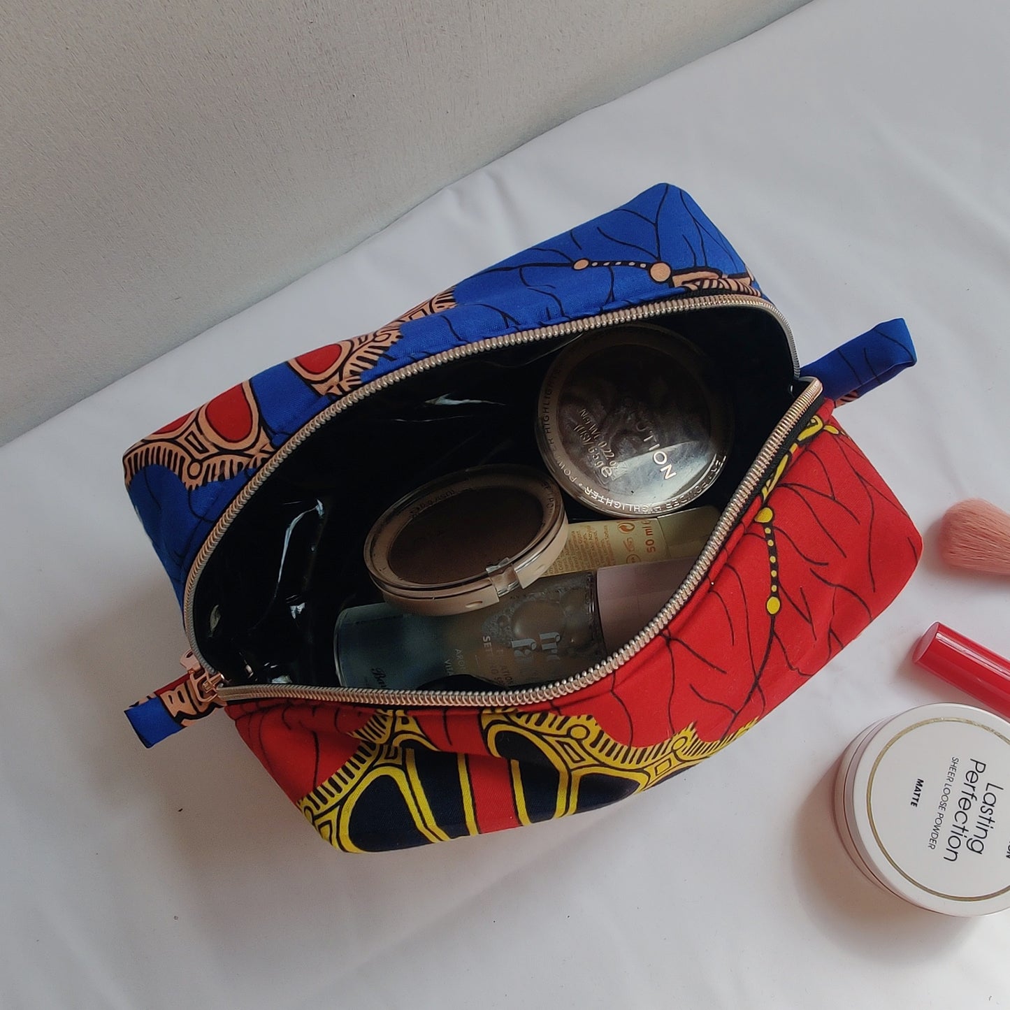 African Print Makeup Bag