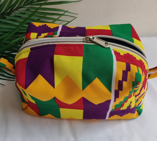 African Print Makeup Bag