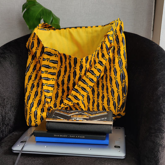 African print tote bag