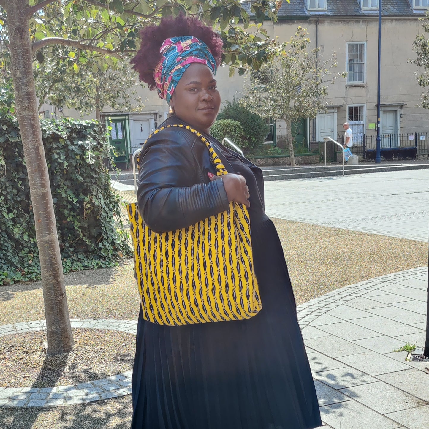 African print tote bag