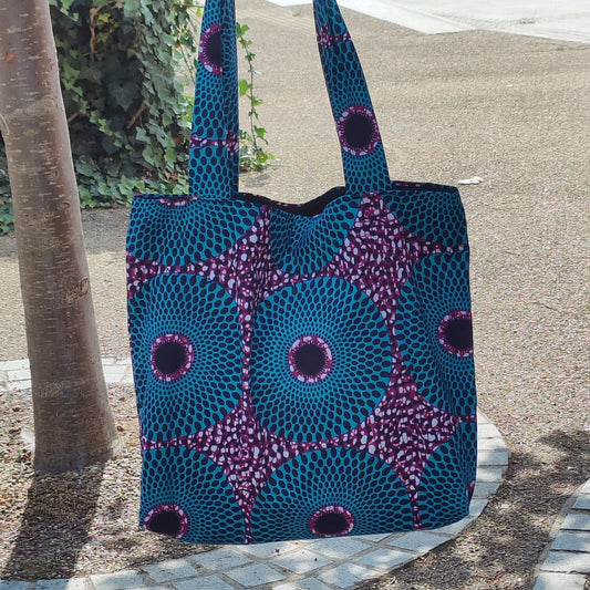 African print tote bag