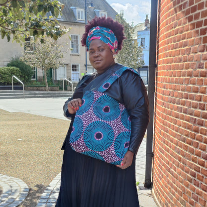 African print tote bag