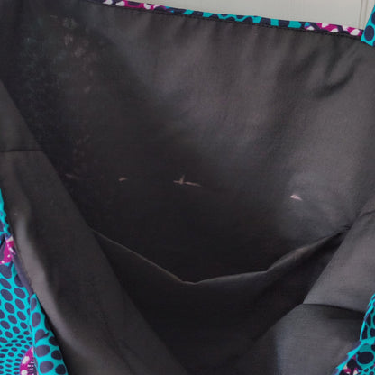 African print tote bag