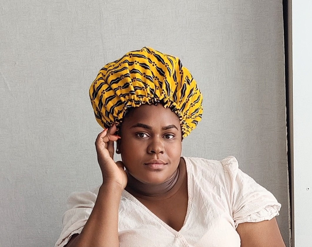 African Print Bonnet