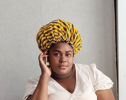African Print Bonnet
