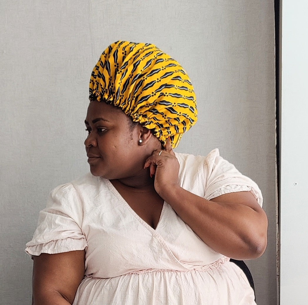 African Print Bonnet