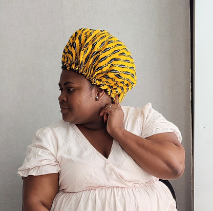African Print Bonnet