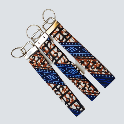 Blue Keychains  African Print