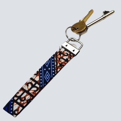 Blue Keychains  African Print