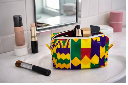 African Print Makeup Bag