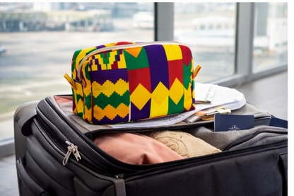 African Print Makeup Bag