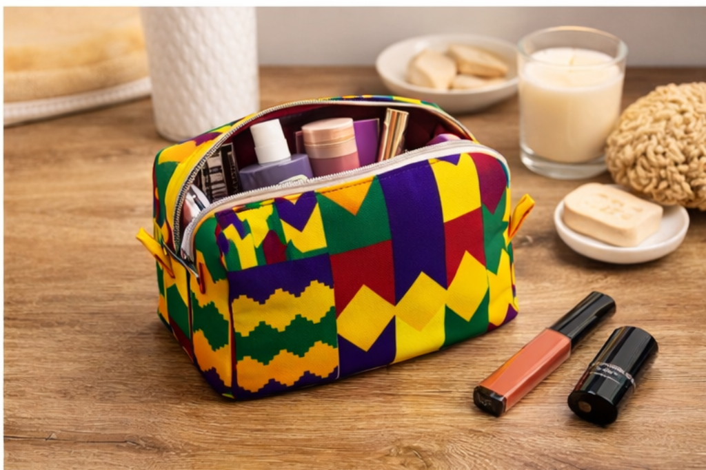 African Print Makeup Bag