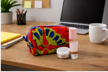 African Print Makeup Bag